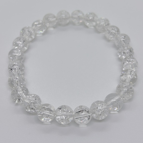 Natural Fire & Ice 8mm Stretch Bracelet - Picture 6 of 6